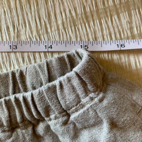 J.Jill 100% Linen Pull On Elastic Wide Leg Pants M Boxy Pockets Beach Lagenlook - Picture 4 of 5